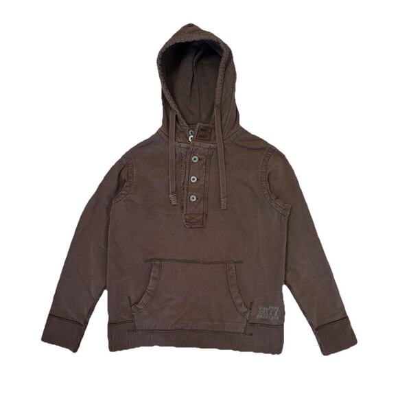 Vintage Y2K American Eagle Men’s Hoodie Sweatshirt Brown Size L - Picture 1 of 7